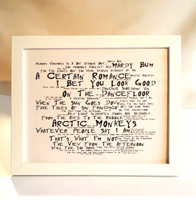 Arctic Monkeys Poster, Whatever People Say I Am,Framed Original Art Print 52/295