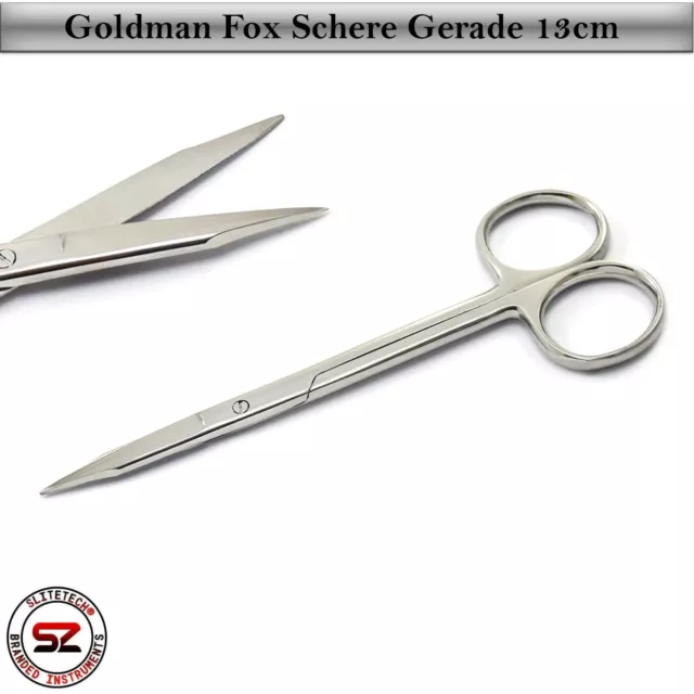 Goldman Fox Schere Gerade 13 cm Präparierschere Medizin Chirurgie OP