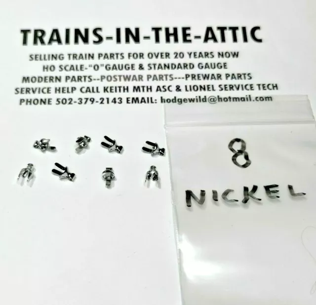 Lionel Stanchion Nickel Handrail Stanchions Set = 8Ea For O Gauge & Standard New