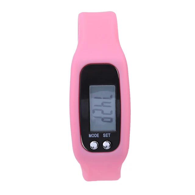 (Rose)Ankle Count Stepper Montre Intelligente Avec Bracelet Compteur De