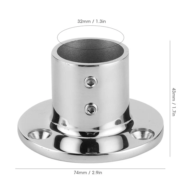 Chandelier Inox A4-316 Miroir 625 Mm – Tube Ø25 Mm, Trou Central, Qualité Marine Haut De Gamme