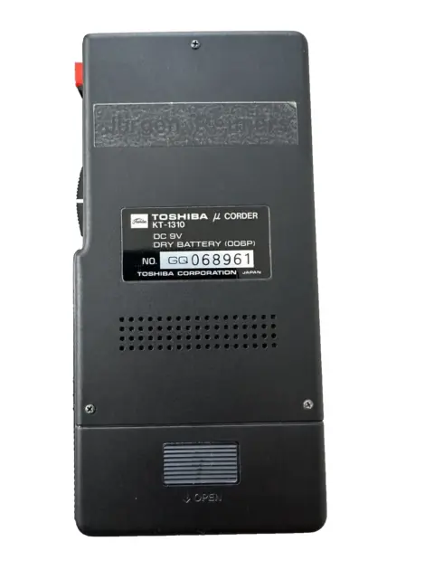 Toshiba KT-1310 Micro Cassette Recorder Diktiergerät für MR-30 Cassette Vintage 3