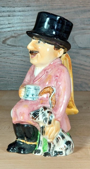 Vintage Collectible Novelty Hand Painted Ceramic Shorter Huntsman Toby Jug 20thC