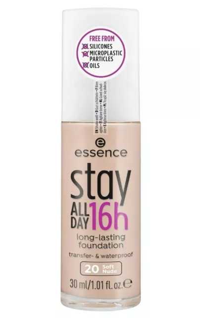 Essence Stay All Day 16H langlebige Make-up Foundation weich nude 20 - ölfrei