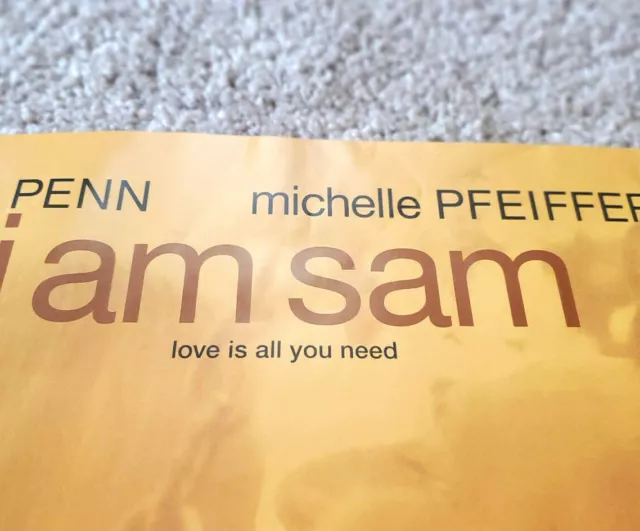 I AM SAM 17"x11" Original Promo Movie Poster One Sheet Sean Penn Pfeiffer 2