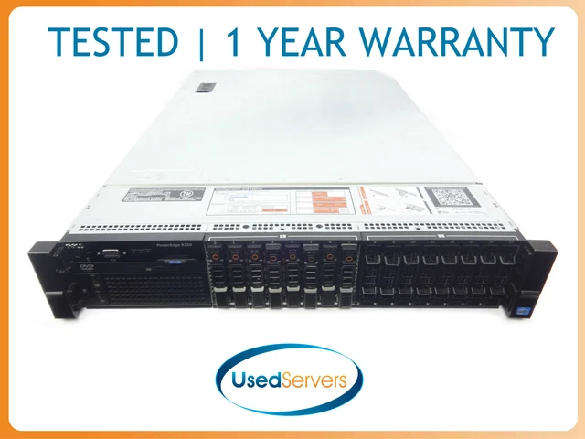 Dell Poweredge R720 16| 2x E5-2665 2.4GHZ=16Core| 256GB| 8x900GB 10K SAS| H710