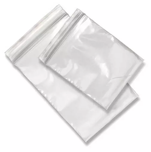 Plastic Grip Seal Clear Poly Bags Resealable Zip Lock - Small, Medium & Large