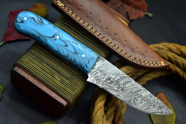 Custom 8.4"OAL Hand Forged Damascus Steel Hunting Knife Handmade (Q996-A) 2