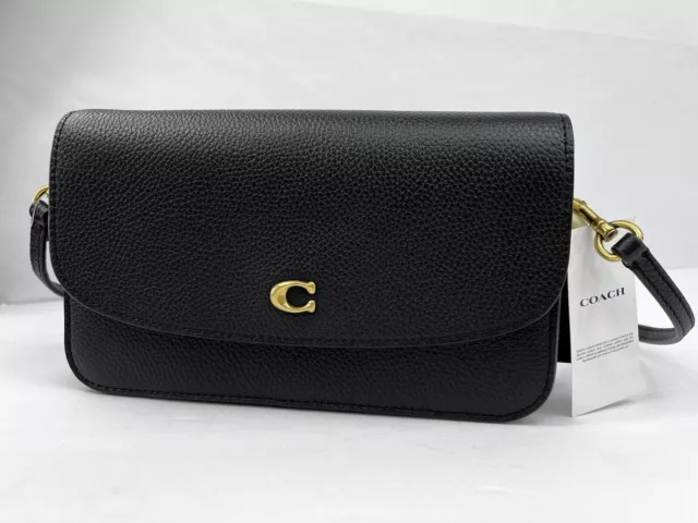 COACH Polished Pebble Leather Hayden Crossbody Black One Size