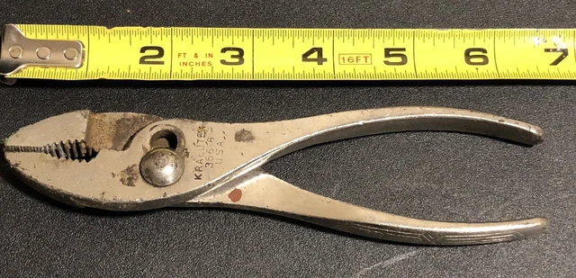 Vintage Kraeuter 356-6 Combination Slip Joint Pliers USA