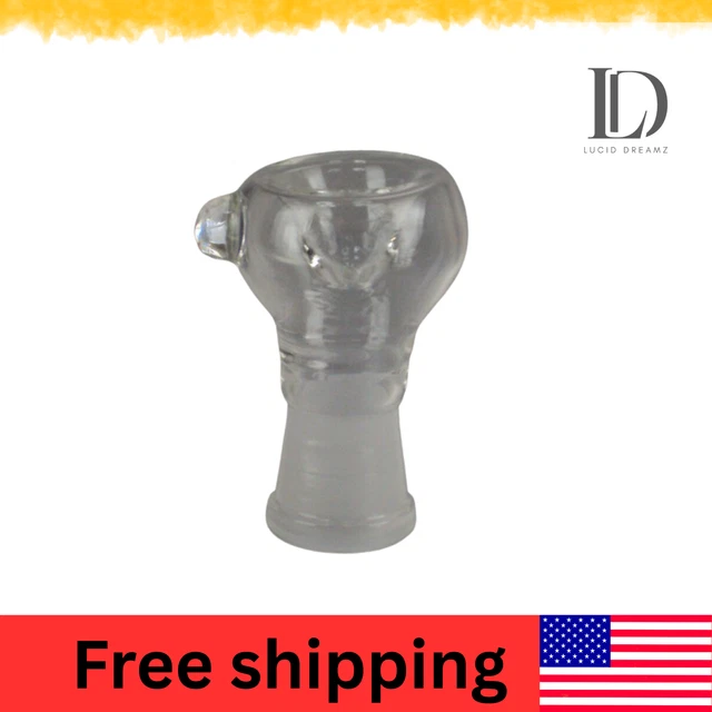 12 Replacement Glass Bowls - 2.5" Long, 9mm OD, Fits 10mm ID Downstem - Wholesale Lot