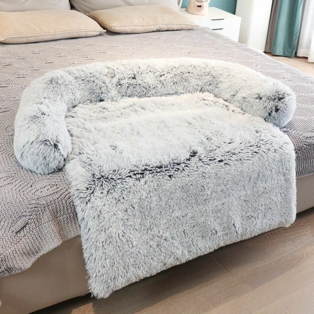 Portable Lightweights Calming Dog Beds Super Soft Furs Comfy Warm Sleeps Cat Bed