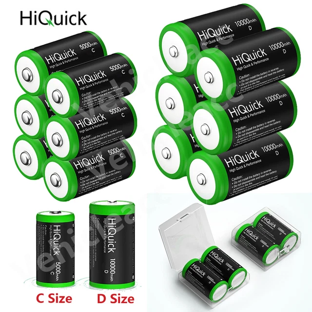 NIMH C D Size Cell Rechargeable Batteries Battery / Charger Lot 5000