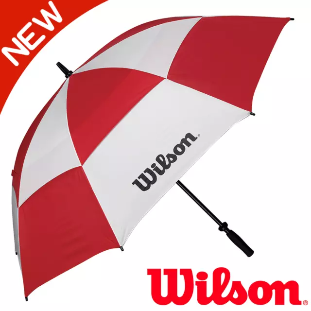 Wilson Golf 62" Dual Canopy Vented Storm Proof Golf Umbrella / Golf Brolley