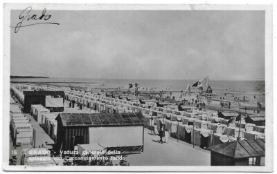 1929 GRADO VEDUTA GENERALE DELLA SPIAGGIA 
