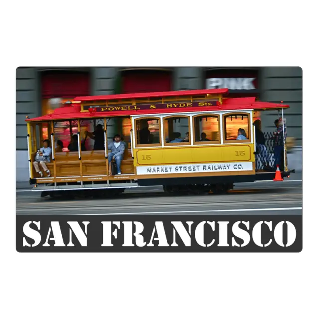Magnete del frigorifero del tram di San Francisco USA