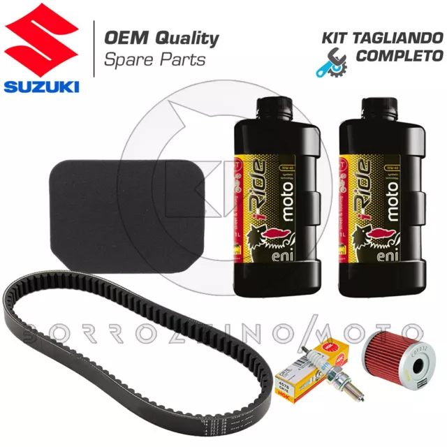 TAGLIANDO BURGMAN 250 1998-07 2L OLIO ENI CINGHIA COMPLETO QUALITY per SUZUKI