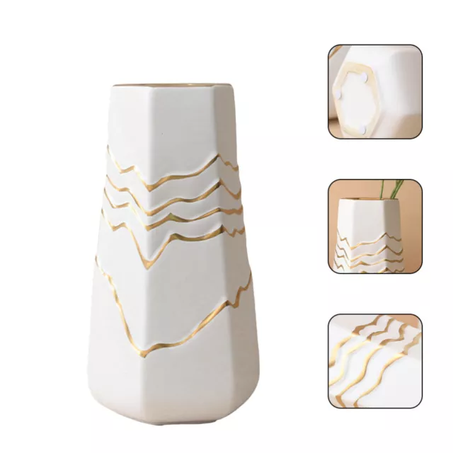 Ceramics Vase White Candle Holder Crystal Vases for Flowers
