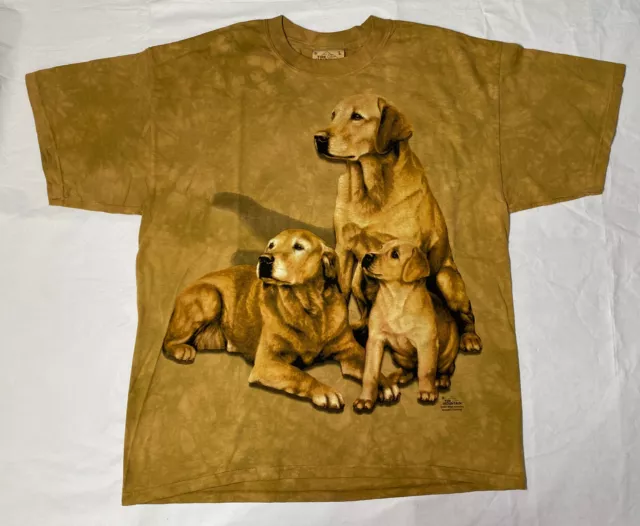 The Mountain Yellow Lab Labrador Dogs T Shirt Size Large 2001 Nigel Hemming