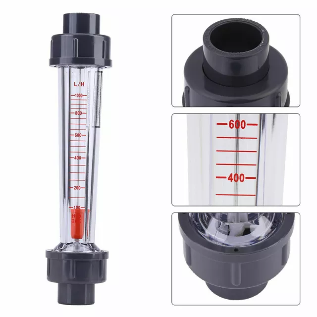 Water Liquid Flow Meter Tool 100-1000L/H Flowmeter Instrument LZS-15