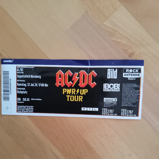 AC/DC PWR UP TOUR Fan Sammlerticket, Nürnberg 27.07.24 EUR 15,00 ...