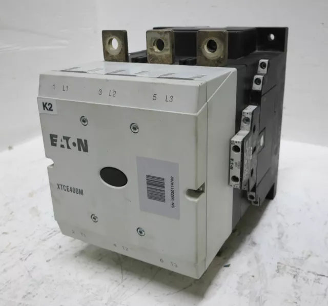 Eaton XTCE400M 400A Motor Contactor 24-48VDC Coil 300 HP @ 460V 3P XTC(E)(S)400M