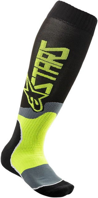 Alpinestars 4701920-155-L2X Sock Mx Plus2 Bk/Yl L/2Xl Calza