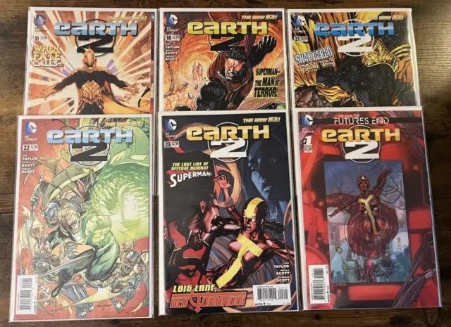 Lot of 6 Earth 2 #11 18 21 22 23 Futures End One Shot #1 DC Comics (2013-2014)