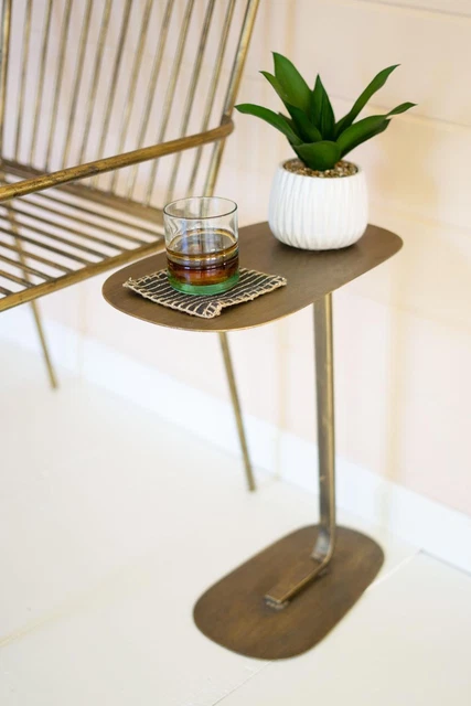 Kalalou Accent Cocktail Table With Antique Brass Finish CLL2605