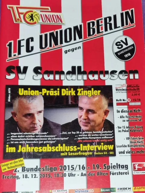 2015/16 2.Bundesliga 1.FC Union Berlin - SV Sandhausen