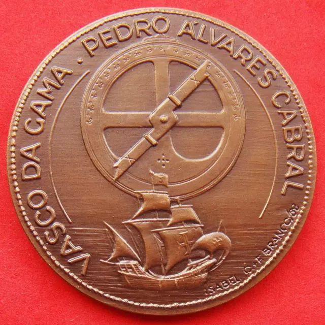 Age of Discovery Explorers Navigators Vasco da Gama Álvares Cabral Bronze Medal!