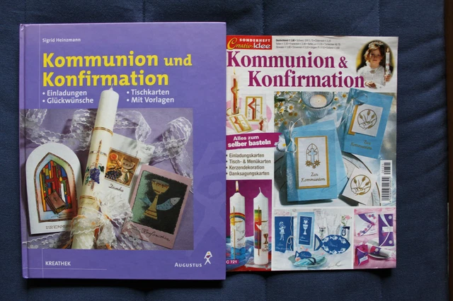 KOMMUNION UND KONFIRMATION Heft und Buch Basteln Karten Kerzen EUR 3,00 ... KOMMUNION UND KONFIRMATION Heft und Buch Basteln Karten Kerzen EUR 3,00 ...