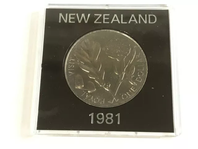 1981 New Zealand Cased Commemorative One Dollar - Royal Visit