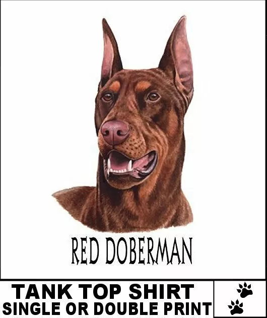 Beautiful Champion Classic Red Doberman Pinscher Dog Breed Tank Top Shirt Ab716