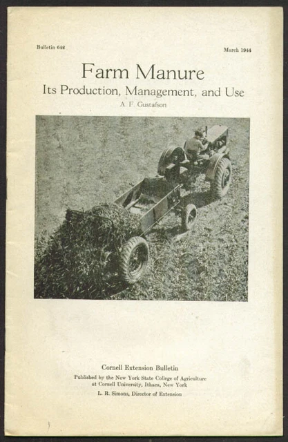 Farm Manure Cornell University Bulletin 642 March 1944