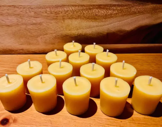 Dorset Beeswax votive candles straight from the bees, natural scent