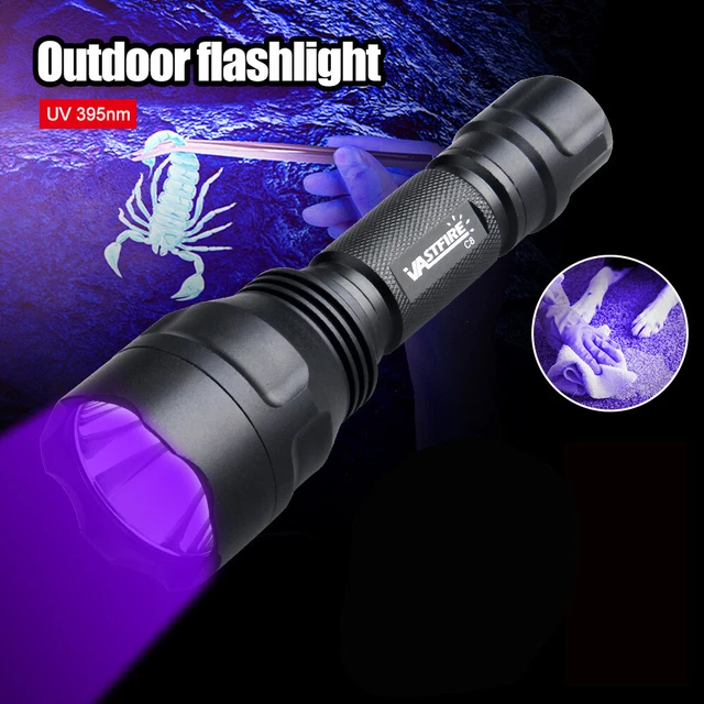 AHOME V30 UV 385-395nm Blacklight Flashlight [USB Rechargeable] 20W Black Light Lamp, Triple