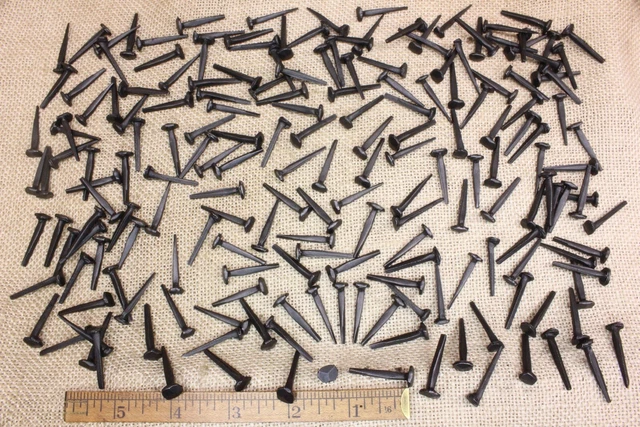 1" Rose head 200 nails square wrought iron vintage rustic Decorative historic