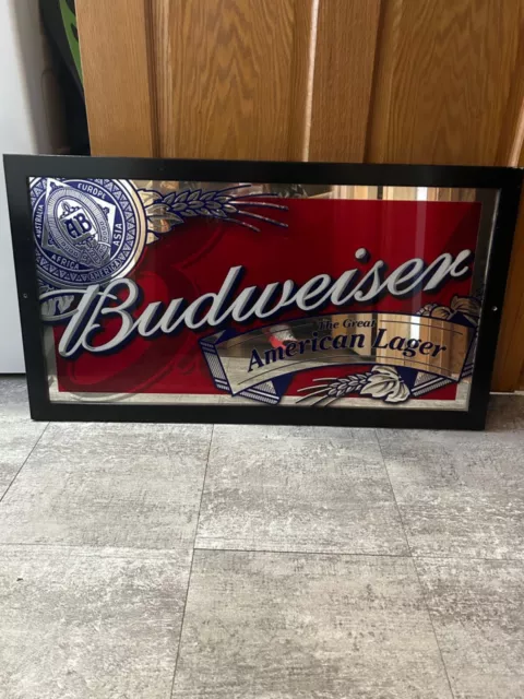 Budweiser framed Mirror The American Lager