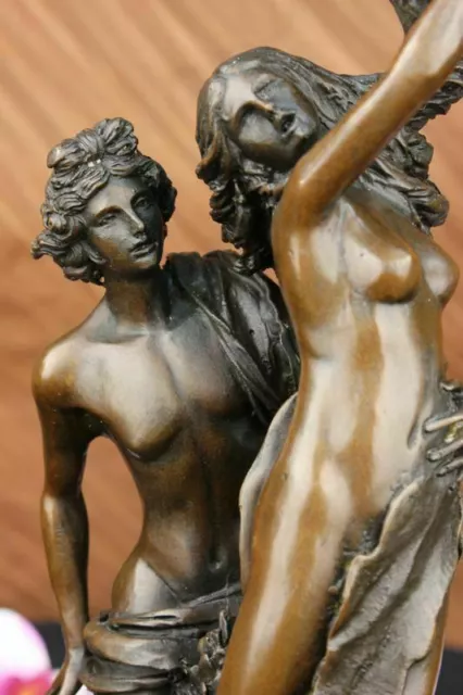 APOLLO AND DAPHNE" Signed Bernini Roman Greek Mythology Bronze Statue Decorative