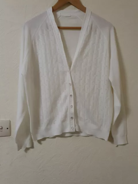 Cardigan in crema True Vintage top geek taglia M 14 16