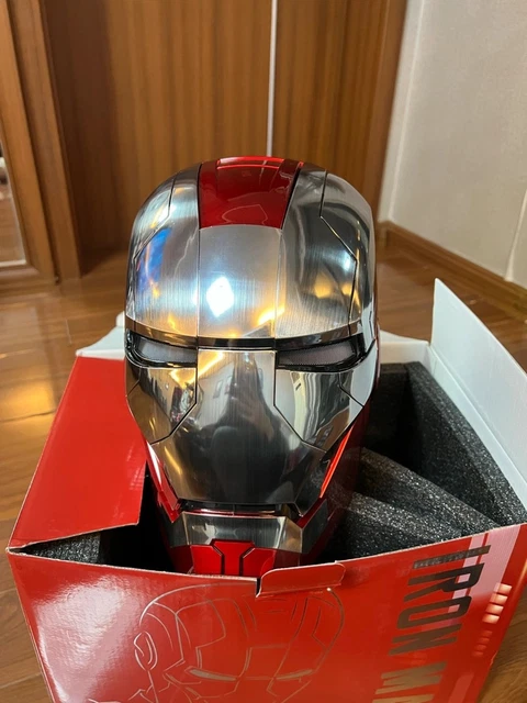 Autoking Ironman Helmet Casco Iron Man MK5 1:1 Indossabile Con - Foto 5