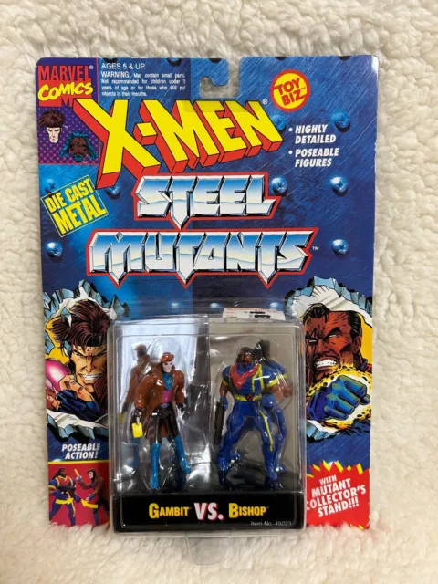 TOY BIZ MARVEL COMICS  Steel Mutants X-MEN  Gambit vs Bishop Figure