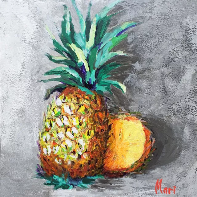 Pineapple Painting Fruit Still Life Kitchen Vegetable Food Fruits Gardens Berry