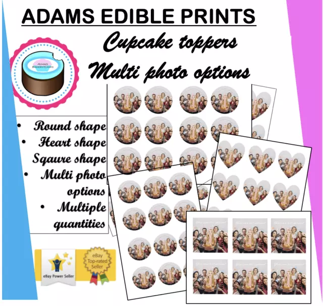 Personalised Photo/Logo Edible Cocktail Drink  Toppers-Wedding/Birthday/Party