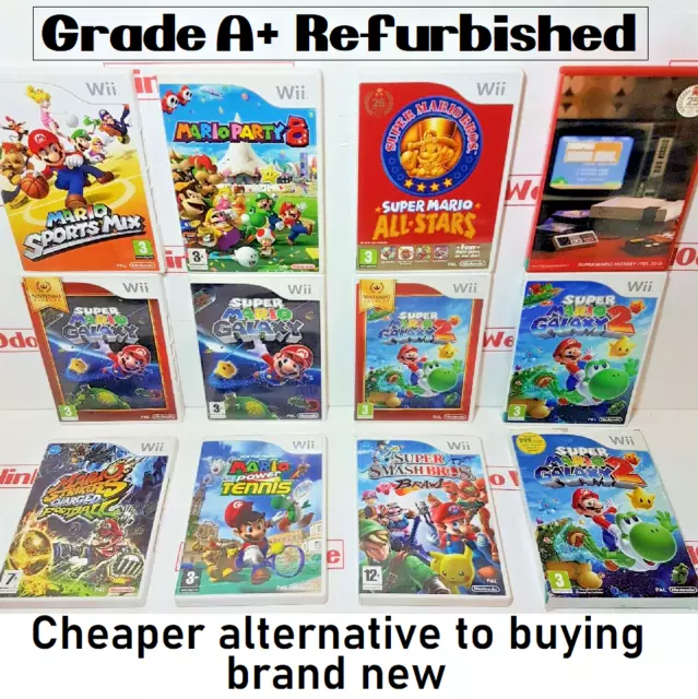 GRADE A Nintendo Wii Games - Mario Kart/Bros/Galaxy/Sports Resort/Party/Pokemon