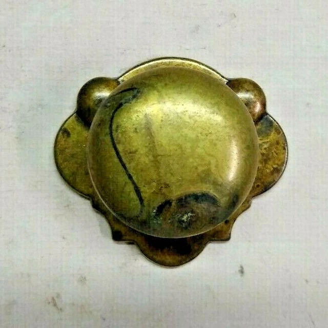 Traditional Oxidized Brass Hardware Armoire Furniture Knob Pull with Backplate