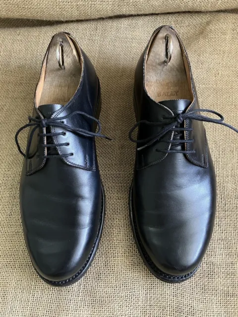 Ludwig Reiter Herren-Derby-Schuhe aus schwarzem Leder, Größe UK 7,5 || US 8,5