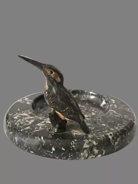 Wiener Bronze Figur Eisvogel datiert um 1900