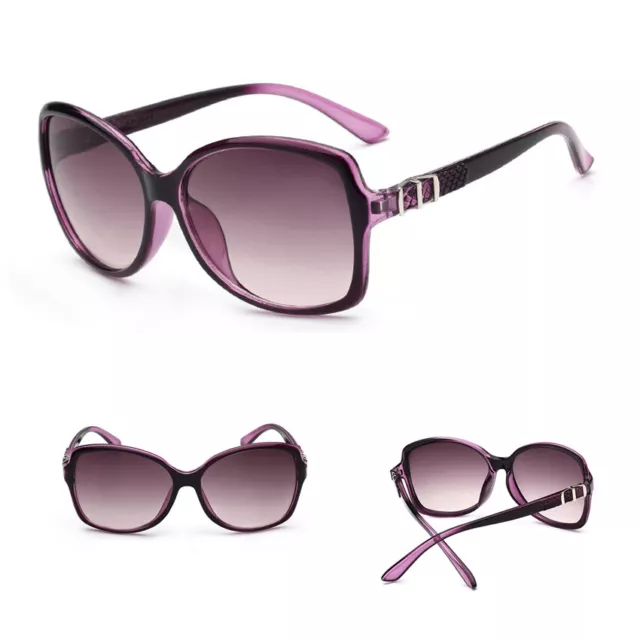 Oversized Womens Cat Eye Sunglasses Oval Glasses Fashion Retro Shades Purple